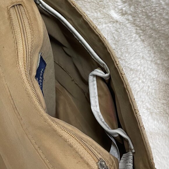 Vintage Ralph Lauren US Polo Small Purse Cotton Polyester Tan/White - Picture 10 of 10